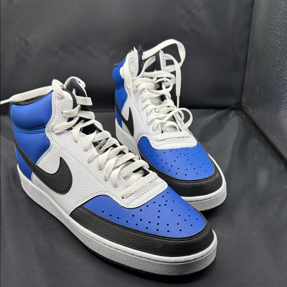Nike court version new size 12 Blue and Black High-Top Sneakers